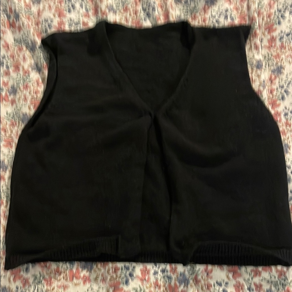 Black Women's Cardigan Vest